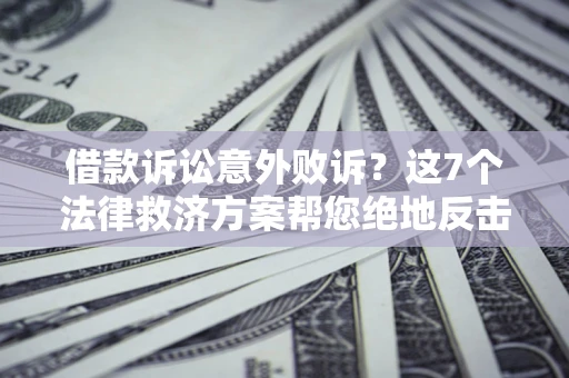 北京借款诉讼意外败诉？这7个法律救济方案帮您绝地反击！