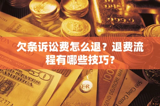 北京欠条诉讼费怎么退？退费流程有哪些技巧？